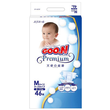 Подгузники Goon Premium 6-11 кг (46 шт) Размер M 0
