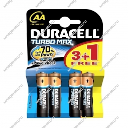 Батарейки Duracell Turbo Max 4 шт. АА (пальчиковые)
