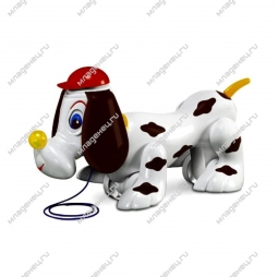 Развивающая игрушка Chicco Собачка Бобби на веревочке с 12 мес.