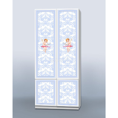 Шкаф Кроватка5 с дверками Романтические ангелочки 0
