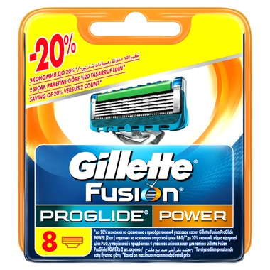 Сменные кассеты для бритья Gillette Fusion ProGlide Power Power 8 шт 0