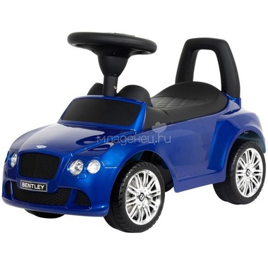 Каталка-автомобиль RT Bentley с музыкой Синий Металлик 0