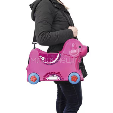 Каталка-чемодан BIG на колесиках Розовый 2