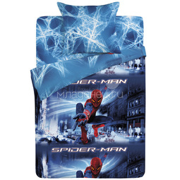 Комплект постельного белья детский Letto Человек-паук 1.5 спальный с наволочкой 50х70