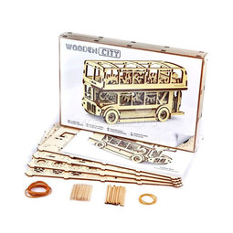 Механическая модель Wooden City Лондонский автобус (216 деталей)