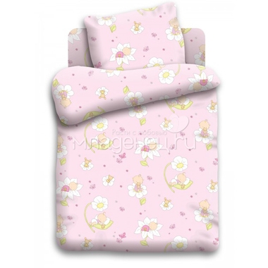 Комплект постельного белья Непоседа бязь Кошки-мышки Малыши Розовый 0