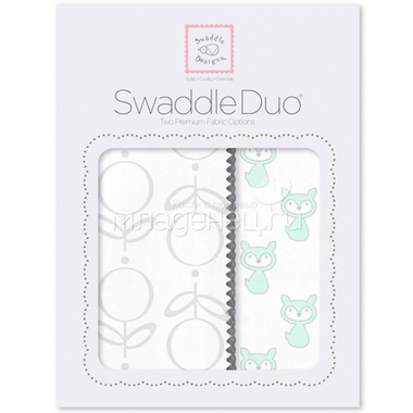 Набор пеленок SwaddleDesigns Swaddle Duo SeaCrystal Little Fox 0