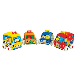 Инерционные игрушка K&#039;s Kids Машинки мягкие с 12 мес. (в наборе 4 штуки)