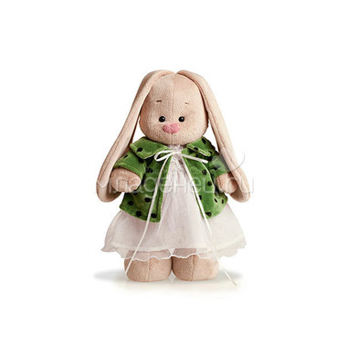 Мягкая игрушка Зайка Ми В зеленом пальто и белом платье 0