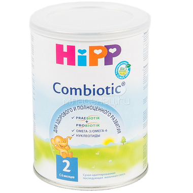 Заменитель Hipp Combiotic 350 гр №2 (с 6 мес) 0