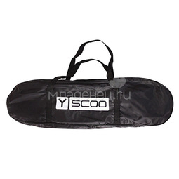 Скейтборд Y-SCOO Skateboard Fishbone с ручкой 22" винил 56,6х15 с сумкой Green/Black