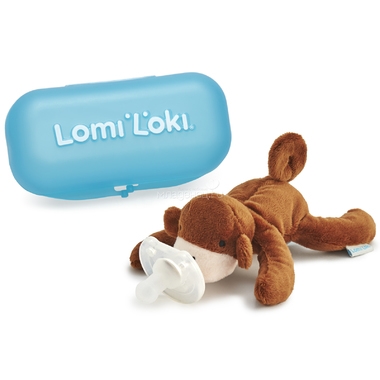 Пустышка Lomi Loki с развивающей игрушкой Силиконовая (с 0 мес) Обезьянка Густаво 0