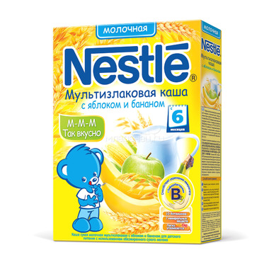Каша Nestle молочная 500 гр 5 злаков с яблоком и бананом (с 6 мес) 0