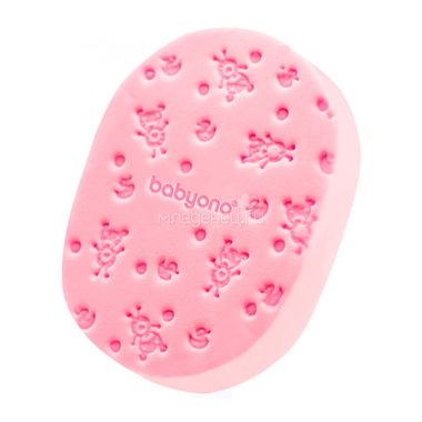 Губка для купания BabyOno Soft розовая 0