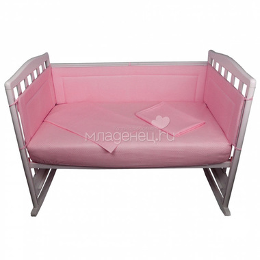 Комплект в кроватку Bambola 4 предмета Карамельки Розовый 0