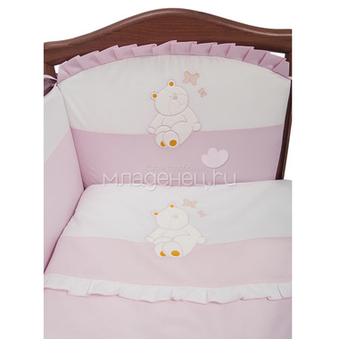 Комплект в кроватку Сонный гномик Пушистик Розовый 3