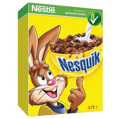 Готовые завтраки Nestle 375 гр Nesquik Несквик (шоколадные шарики) 0