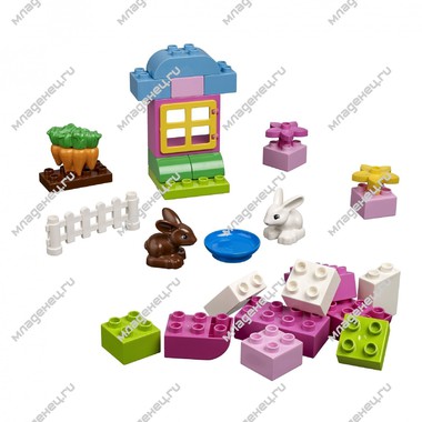 Конструктор LEGO Duplo 4623 Розовая коробка с кубиками 1