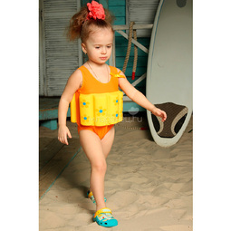 Купальный костюм для девочки Baby Swimmer Цветочек желтый рост 86