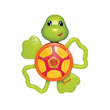 Развивающая игрушка Ouaps Черепаха с прорезывателями, со звуковыми эффектами с 0 мес. 0