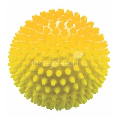 Мяч ежик МалышОК 8,5 см (в пакете) Желтый 0