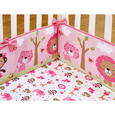 Комплект детского постельного белья Giovanni Shapito 7 предметов Pink Zoo 3