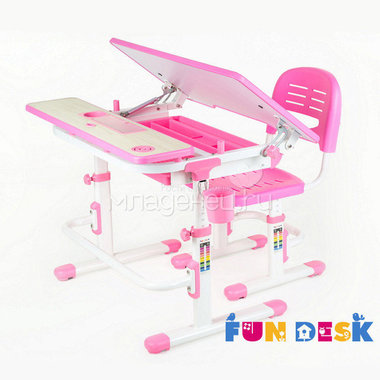 Набор мебели FunDesk Lavoro парта и стул Pink 0