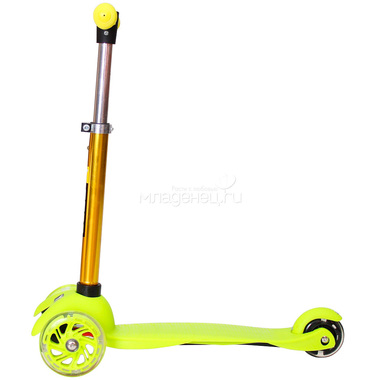 Каталка-самокат 3в1 Y-SCOO Mini Jump&Go со светящими колесами Yellow 10