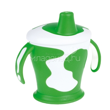 Чашка-непроливайка Canpol Babies С ручками 250 мл (с 9 мес) зеленая 0