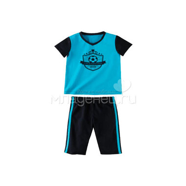 Комплект для мальчика Наша Мама (футболка, бриджи) рост 98 синий с голубым 0