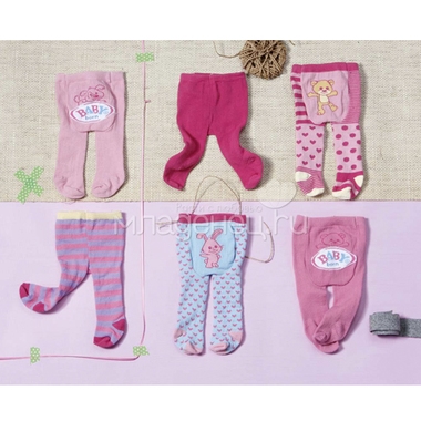 Одежда для кукол Zapf Creation Baby Born Колготки 2 пары в блистере (В ассортименте) 3