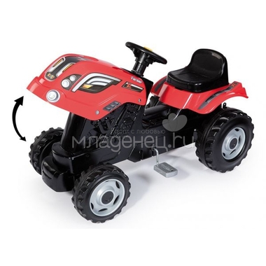 Трактор педальный Smoby XL с прицепом Красный 142х44х54.5 см 1