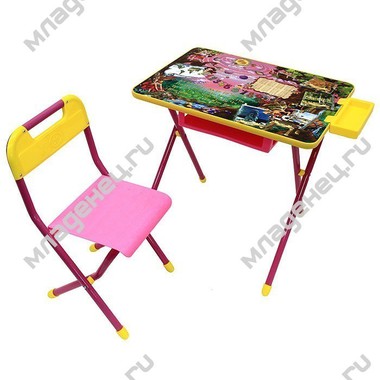 Набор мебели стол и стул Дэми №3 Розовый Феечки 0