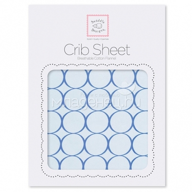Простынь SwaddleDesigns Fitted Crib Sheet True Blue Mod 0