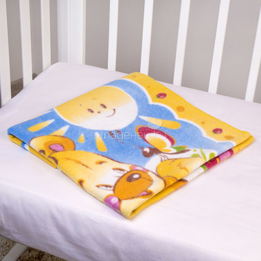 Одеяло Baby Nice байковое 100% хлопок 85х115 Солнечный мишка Желтый 4