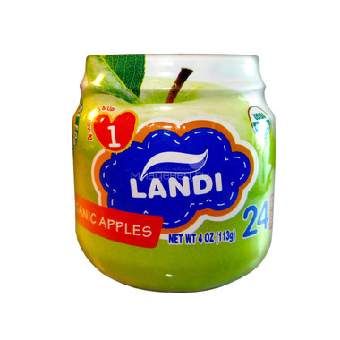 Пюре Landi фруктовое (без сахара) 113 гр Первое яблоко (с 4 мес) 0