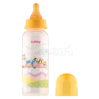 Бутылочка Lubby с латексной соской 250 мл (с 0 мес) 3