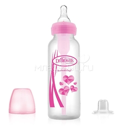 Бутылочка Dr. Brown&#039;s Options антиколиковая стандартная 2 в 1 270 мл (с 6 мес) розовая