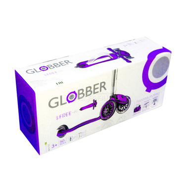 Самокат Y-SCOO RT Globber My free NEW Technology с блокировкой колес Purple 5