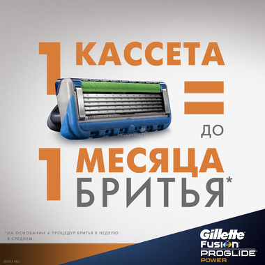 Сменные кассеты для бритья Gillette Fusion ProGlide Power Power 4 шт 5