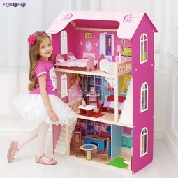 Кукольный домик PAREMO Вдохновение: 16 предметов мебели, 2 лестницы