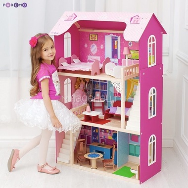 Кукольный домик PAREMO Вдохновение: 16 предметов мебели, 2 лестницы 3