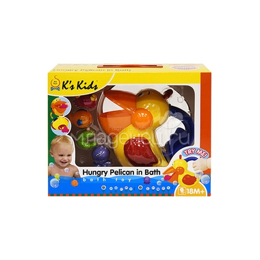 Игрушка для ванной K's Kids Голодный пеликан с 18 мес. 2