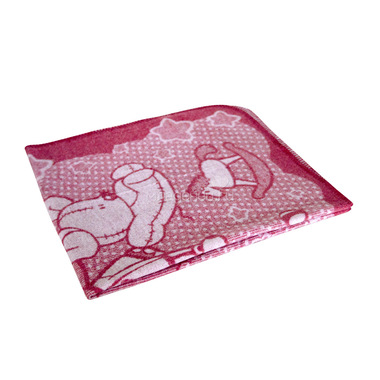 Одеяло Споки Ноки байковое 100% хлопок жаккард 100х118 Слоник (розовый) 0