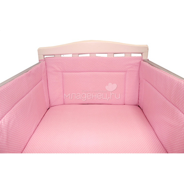 Бортик Bambola в кроватку Карамельки Розовый 0
