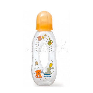Бутылочка Canpol Babies с силиконовой соской С отверстием 250 мл (с 6 мес) желтая 0