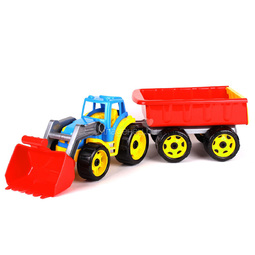 Игрушка ТехноК Трактор с прицепом и ковшом