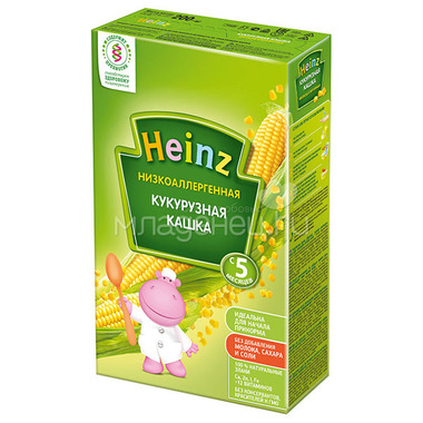 Каша Heinz низкоаллергенная безмолочная 200 гр Кукурузная (с 5 мес) 0