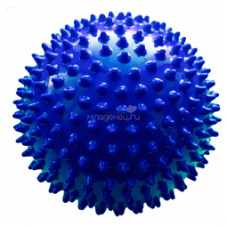 Мяч ежик МалышОК 8,5 см (в подарочной упаковке) синий