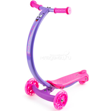 Самокат Zycom Zipster со светящимися колесами Фиолетово-розовый 0